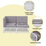 Gardeon 4 Seater Outdoor Sofa Set 5PCS Table Chair Set Garden Patio Furniture - Image 5