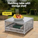 Gardeon 6 Seater Outdoor Sofa Set 7PCS Table Chair Set Garden Rattan Patio Furniture - Image 6