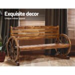 Gardeon Outdoor Garden Bench Wooden 3 Seat Wagon Chair Lounge Patio Furniture - Image 6
