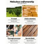 Gardeon Outdoor Garden Bench Wooden 2 Seat Wagon Chair Patio Furniture Brown - Image 6