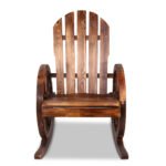 Gardeon Wagon Wheels Rocking Chair - Brown - Image 3
