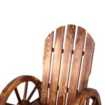 Gardeon Wagon Wheels Rocking Chair - Brown - Image 6