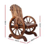 Gardeon Wooden Wagon Chair Outdoor - Image 2