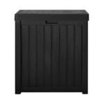 Gardeon Outdoor Storage Box 195L Organiser Garden Bench Deck Toy Shed Tool Black - Image 3