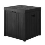 Gardeon Outdoor Storage Box 195L Organiser Garden Bench Deck Toy Shed Tool Black - Image 7