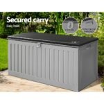 Gardeon Outdoor Storage Box 270L Container Lockable Garden Bench Tool Shed Grey - Image 6