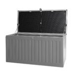 Gardeon Outdoor Storage Box 270L Container Lockable Garden Bench Tool Shed Grey - Image 8