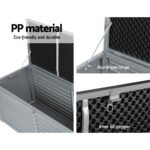 Gardeon Outdoor Storage Box 390L Container Lockable Garden Bench Tools Toy Shed Black - Image 7