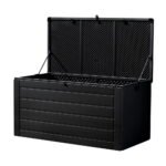 Gardeon Outdoor Storage Box 680L Container Lockable Garden Bench Shed Tool All Black - Image 7