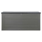 Gardeon Outdoor Storage Box 680L Container Lockable Garden Bench Tool Shed Black - Image 3