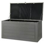 Gardeon Outdoor Storage Box 680L Container Lockable Garden Bench Tool Shed Black - Image 7
