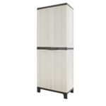 Gardeon Outdoor Storage Cabinet Box 173cm Lockable Cupboard Sheds Garage Adjustable Beige - Image 3