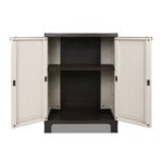 Gardeon Outdoor Storage Cabinet Box 92cm Lockable Cupboard Sheds Adjustable Rattan Beige - Image 5