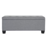 Artiss Storage Ottoman Blanket Box 97cm Linen Grey - Image 3
