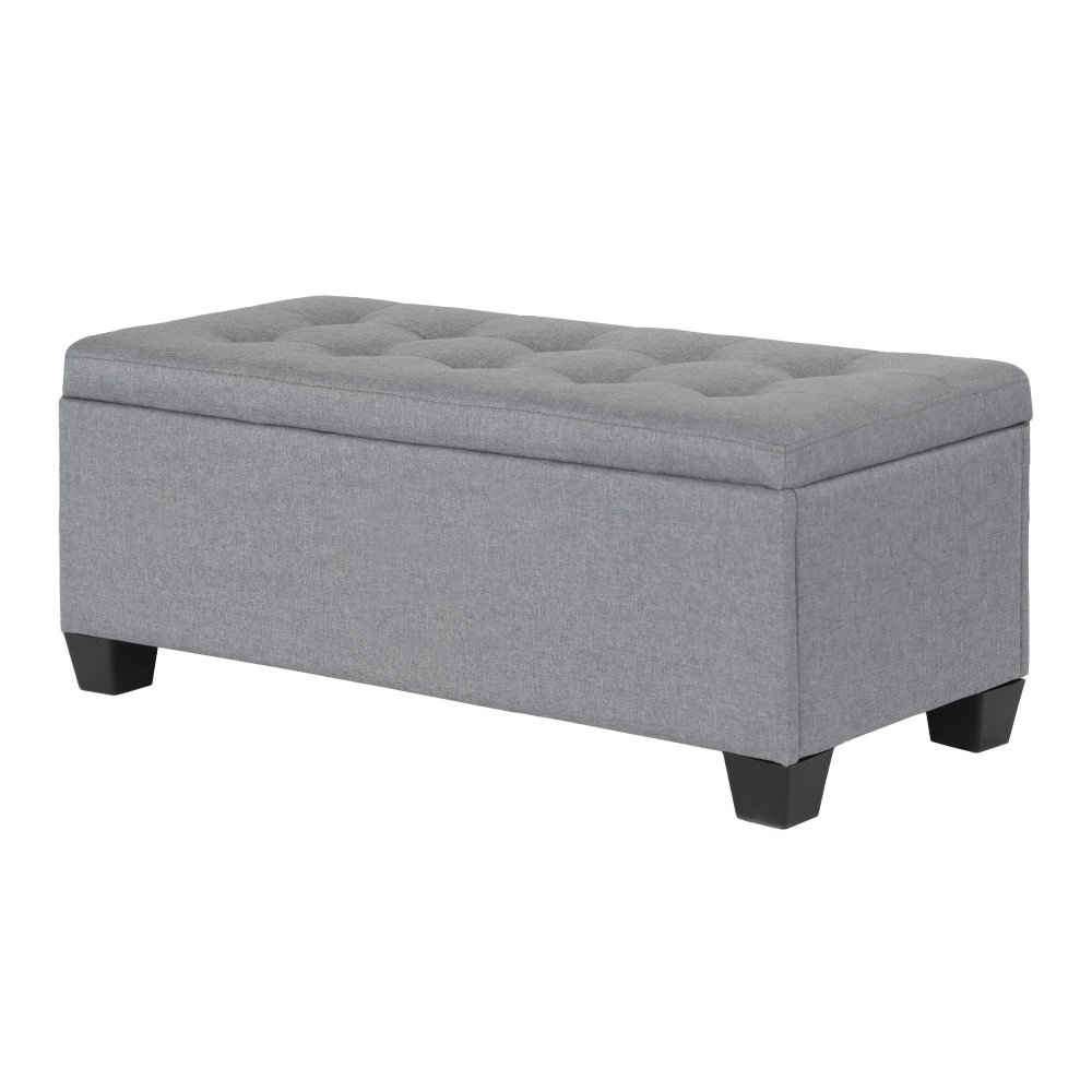 OTM-L2-LINEN-GY-202502281300-07.jpg Artiss Storage Ottoman Blanket Box 97cm Linen Grey - Image 1