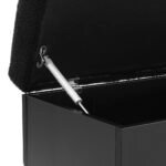 Artiss Storage Ottoman Blanket Box 110cm Boucle Shelf - Image 4