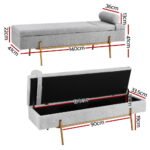 Artiss Storage Ottoman Bed 140cm Pillow Foot Stool - Image 2