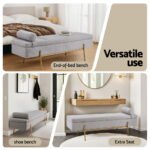 Artiss Storage Ottoman Bed 140cm Pillow Foot Stool - Image 6
