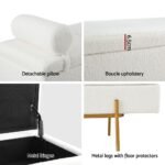 Artiss Storage Ottoman Bed 140cm Pillow Boucle Fabric - Image 6