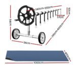 Aqua Buddy Pool Cover 600 Micron 10x4m w/ Roller 5.55m Swimming Pools Black Solar Blanket - Image 2