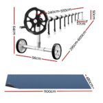 Aqua Buddy Pool Cover 600 Micron 11x4.8m w/ Roller 5.55m Swimming Pools Black Solar Blanket - Image 2