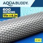 Aqua Buddy Pool Cover 600 Micron 11x6.2m Swimming Pool Solar Blanket Blue Silver - Image 7