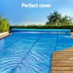 Aqua Buddy Pool Cover 11x6.2m 400 Micron Silver Swimming Pool Solar Blanket 6.55m Roller - Image 4