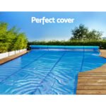 Aquabuddy Pool Cover 6.5x3m 400 Micron Silver Swimming Pool Solar Blanket 5.5m Roller - Image 4