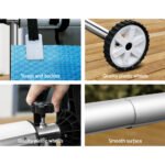 Aquabuddy Pool Cover 6.5x3m 400 Micron Silver Swimming Pool Solar Blanket 5.5m Roller - Image 5