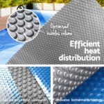 Aqua Buddy Pool Cover 500 Micron 7x4m Swimming Pool Solar Blanket Blue Silver - Image 5