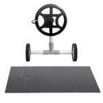 Aqua Buddy Pool Cover 600 Micron 7x4m w/ Roller 4m Swimming Pools Black Solar Blanket - Image 3