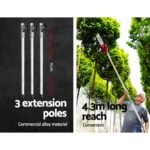 Giantz 52cc Pole Chainsaw 2 Stroke Petrol Tree Pruner Long Reach Saw 12 Inch Bar 2 In 1 - Image 3