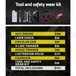 Giantz 52CC Pole Chainsaw 2 Stroke Petrol Hedge Trimmer Tree Pruner 7 In 1 - Image 6