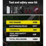 Giantz 52cc Pole Chainsaw Petrol 2 Stroke Tree Pruner Long Reach Saw 12 Inch Bar - Image 6