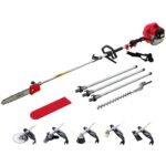 Giantz 62CC Pole Chainsaw Hedge Trimmer Brush Cutter Whipper 7-in-1 5.6m Red - Image 7