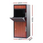 Gardeon Parcel Letterbox Drop Box Package Black - Image 2