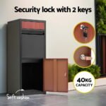 Gardeon Parcel Letterbox Drop Box Package Black - Image 6