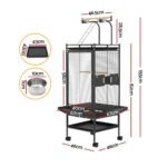 i.Pet Bird Cage Large Cages 155cm Parrot Aviary Stand-Alone Budgie Wheels Castor - Image 2
