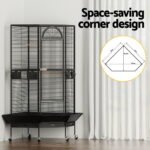 i.Pet Bird Cage Large Jumbo Aviary Budgie Perch Cage Parrot Stand Wheels Corner - Image 5