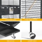 i.Pet Bird Cage Large Jumbo Aviary Budgie Perch Cage Parrot Stand Wheels Corner - Image 6