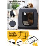 i.Pet Pet Carrier Soft Crate Dog Cat Travel 121x80CM Portable Foldable Car 4XL - Image 5