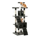 i.Pet Cat Tree 180cm Tower Scratching Post Scratcher Wood Condo House Toys Grey - Image 8