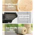 i.Pet Cat Tree 180cm Tower Scratching Post Scratcher Wood Condo House Toys Grey - Image 4