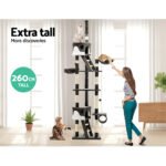 i.Pet Cat Tree 260cm Tower Scratching Post Scratcher Condo House Trees Grey - Image 7