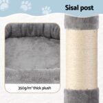 i.Pet Cat Tree 184cm Tower Scratching Post Trees Scratcher Condo House Light Grey - Image 6