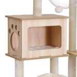 i.Pet Cat Tree Tower Scratching Post Scratcher 142cm Wood Bed Condo House - Image 5