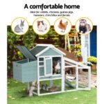 i.Pet Chicken Coop Rabbit Hutch 150cm x 60cm x 93cm Large Chicken Coop House Run Cage Wooden - Image 4