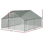i.Pet Chicken Coop Cage 3x4x2m Galvanised Steel - Image 2