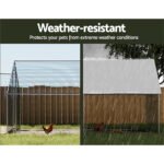 i.Pet Chicken Coop Cage 3x4x2m Galvanised Steel - Image 5