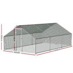 i.Pet Chicken Coop Cage 3x6x2m Galvanised Steel - Image 2